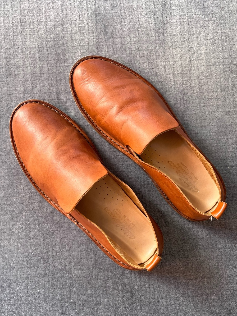 Astorflex Patnoflex Slip On Loafers Brown Leather Mens Size 42 EU 9 US Barefoot